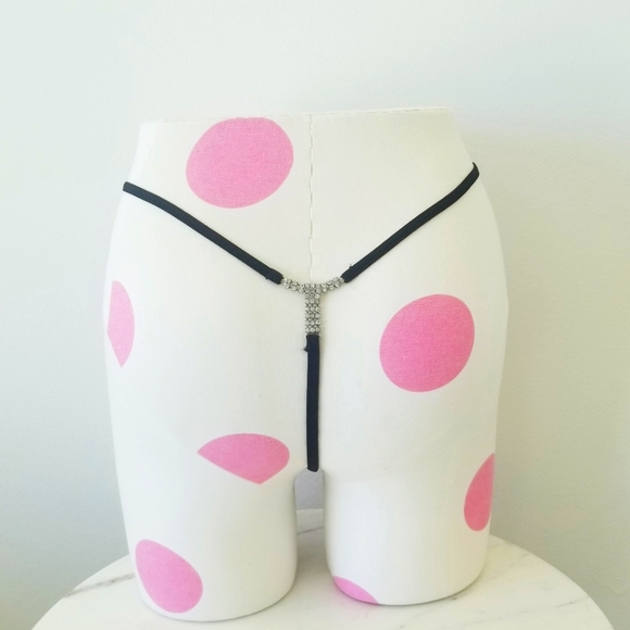 Victoria's Secret Vintage Very Sexy Rhinestone Crystal Element Thong Panty NWT - Picture 4 of 13